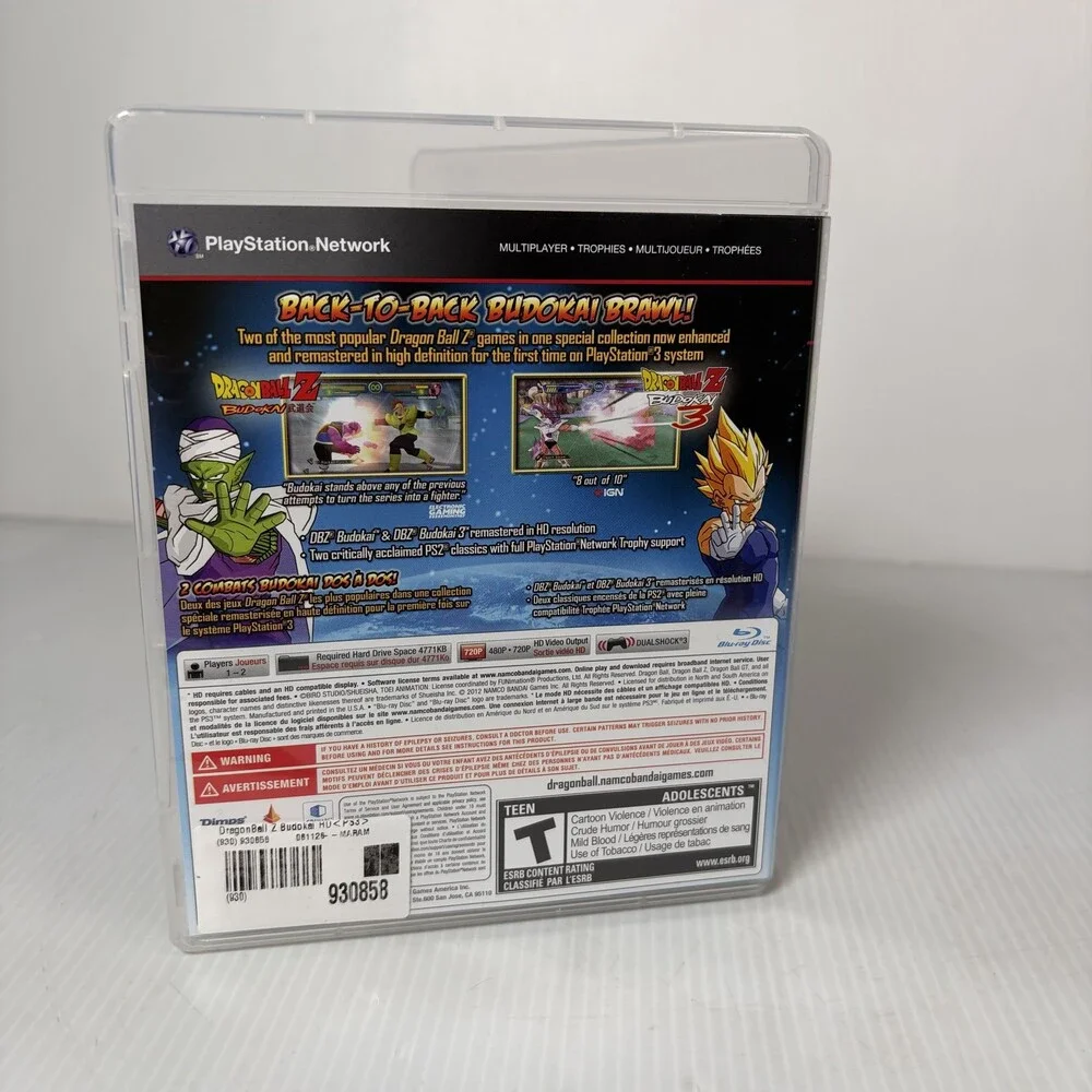 Dragon Ball Z Budokai HD Collection Sony PlayStation 3 PS3 Fighting Game